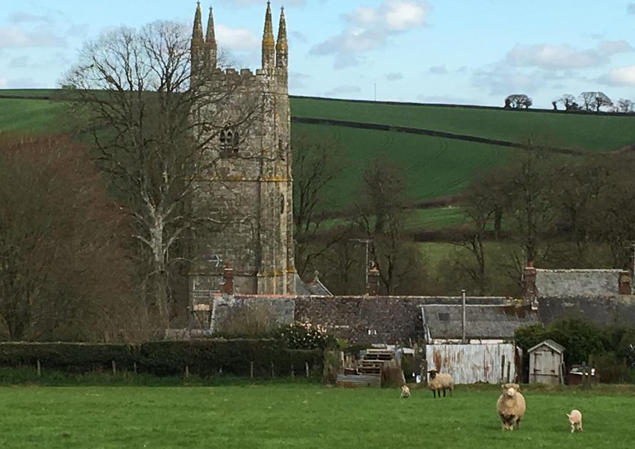 View of the church as seen from the Village Hall