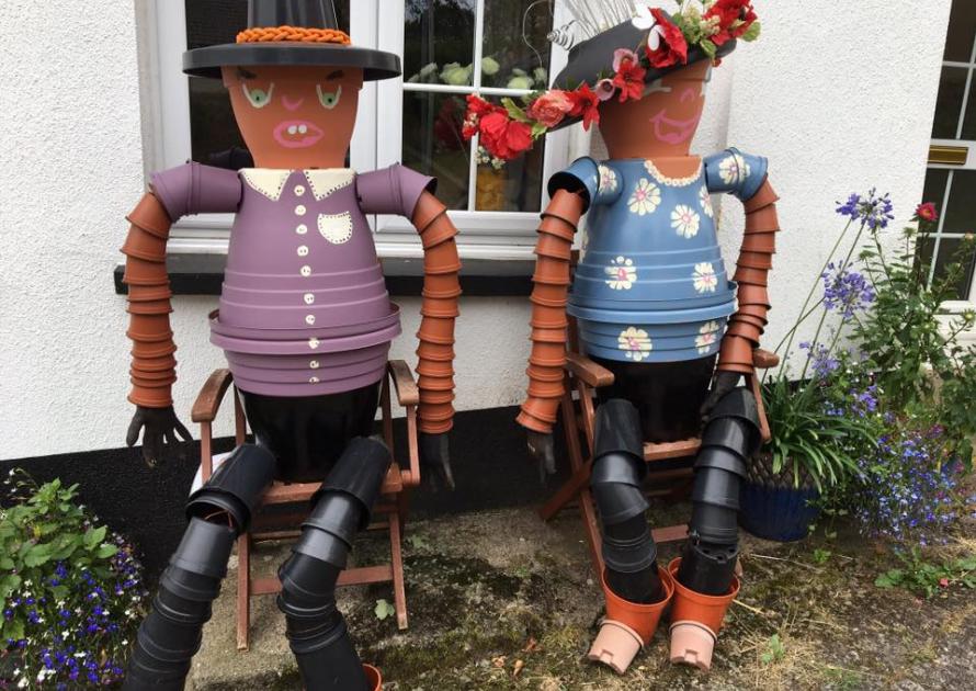 Bill and Belinda Scarecrows