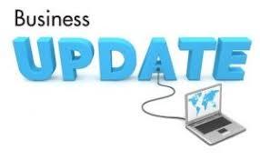 Picture of the word update with laptop computer
