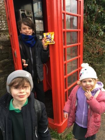 Photo of children and their prize.