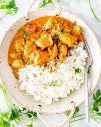 Picture of curry and rice on a plate
