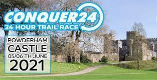 Picture of Powderham Castle advertising the Conquer 24 event