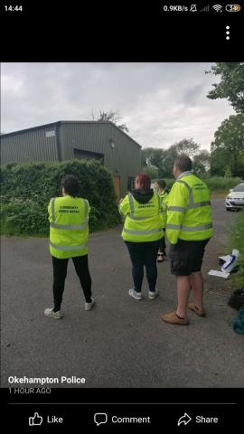 Photo of volunteers wearing hi-vis vests 