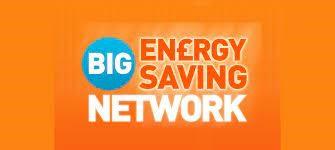 Orange square with Big Energy Saving Network written across in orange, white and blue