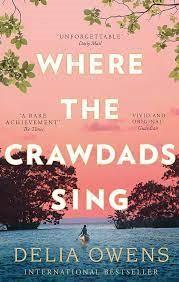 Image of the book Where the Crawdads Sing showing a pink sky with blue grass