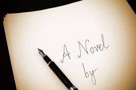 A pen on a page with 'A Novel by' written on it