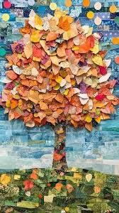 Collage picture of a tree