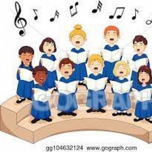 Clip art of a choir singing