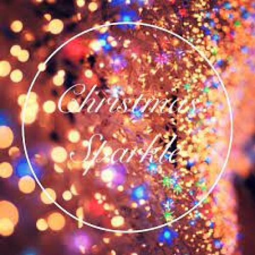 Glittery picture with Christmas sparkle written across