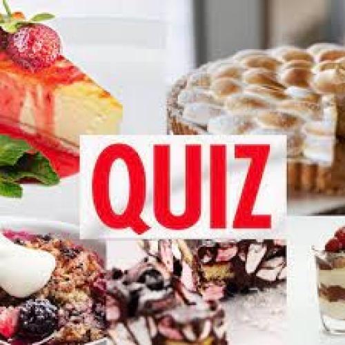 Picture showing lots of puddings with Quiz written across