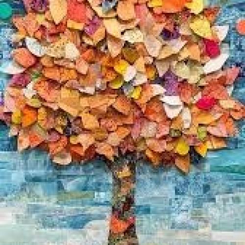 Collage picture of a tree